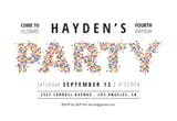 Sprinkles lettering - Birthday Invitation